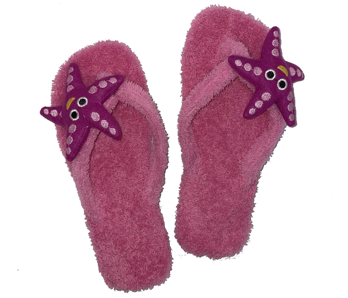 Casual LFV100 US 08 Starfish Design Daily Wear Soft Flat Home Slippers for Women - Pink - Zoom Image