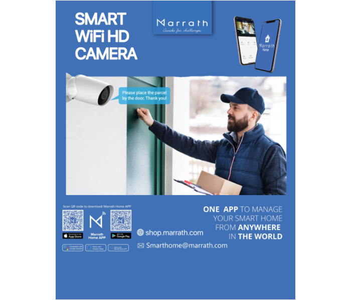 Marrath Smart Wi-Fi HD Weatherproof Outdoor Plug and Play CCTV  Camera - White - Zoom Image 5