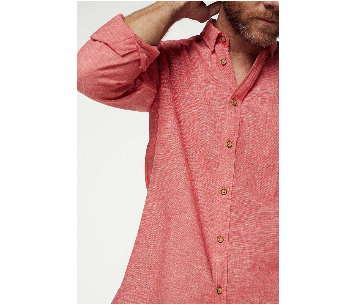 Springfield 099324760 XXL Linen Shirt for Men - Red - Zoom Image 4