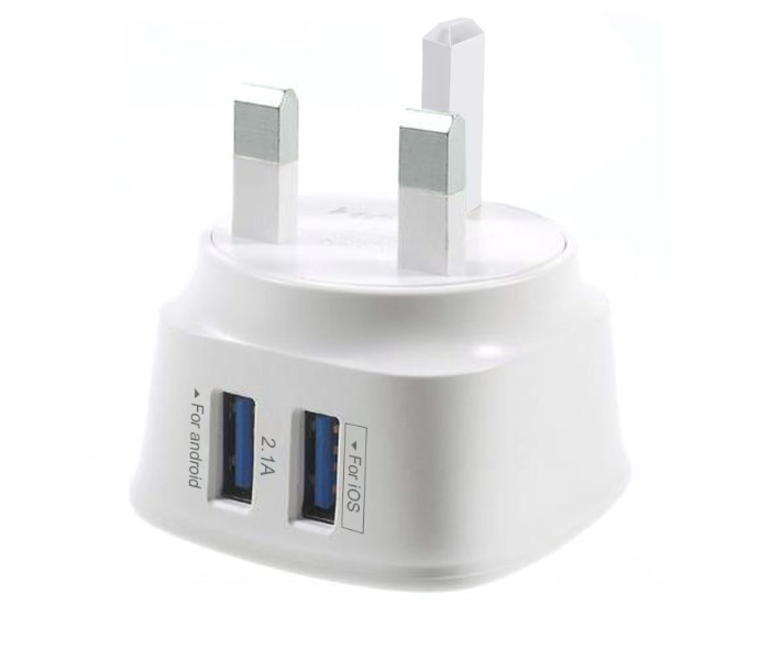 Brizler BZ PC-800 2.1A Travel Charger with Micro USB Cable - White - Zoom Image 1