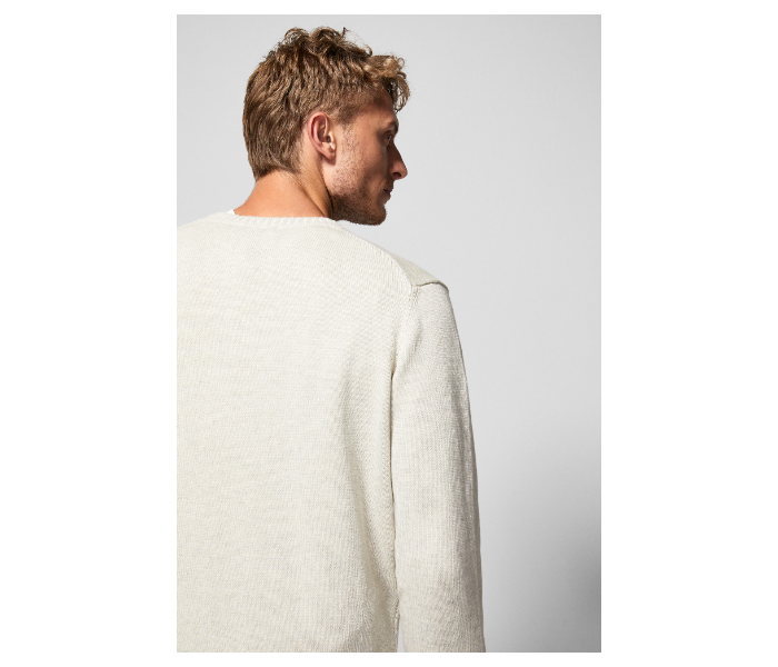 Springfield 003421540 Large Basic Winter Knitwear for Men - White - Zoom Image 4