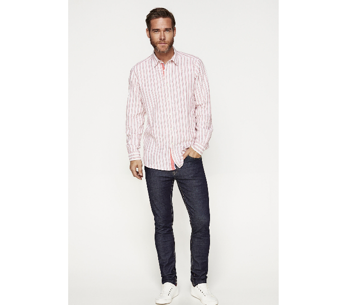 Springfield 099325560 Small Linen Shirt for Men - Red - Zoom Image 1