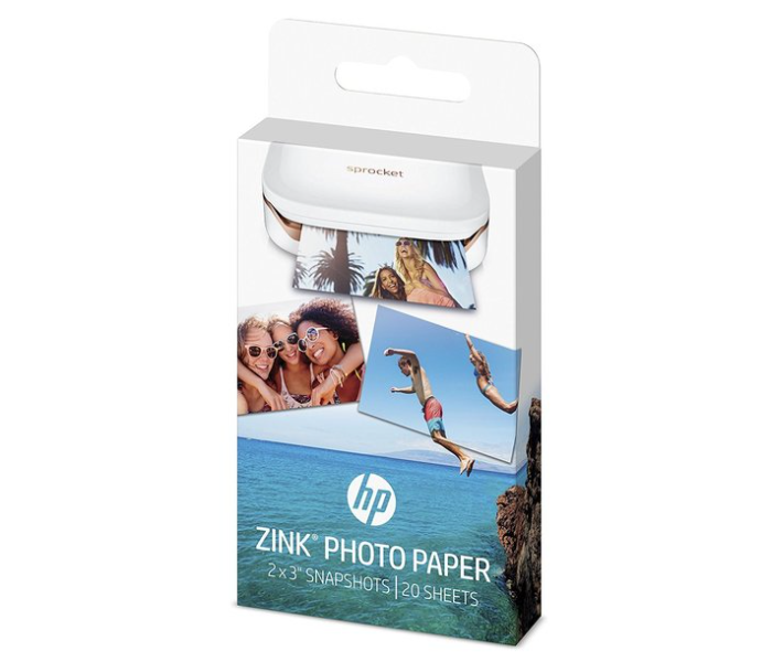 HP  2LY74A 20 Sheets Sprocket Plus ZINK Sticky Backed Photo Paper - White - Zoom Image