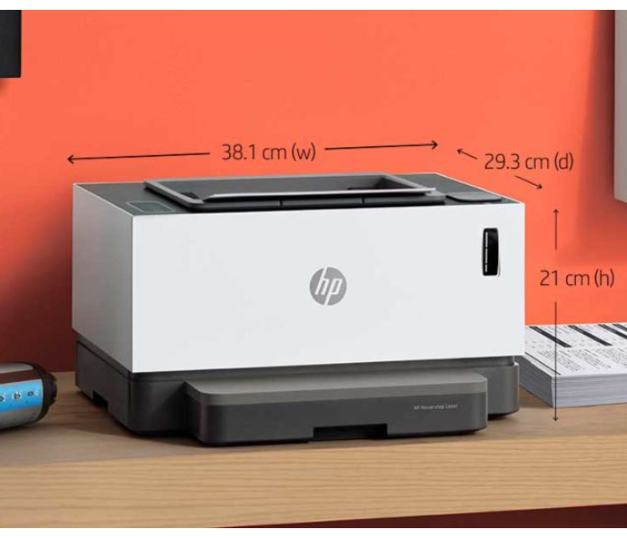 HP 4RY23A 1000W Neverstop Laser Wireless Mono Printer - White and Grey - Zoom Image 5