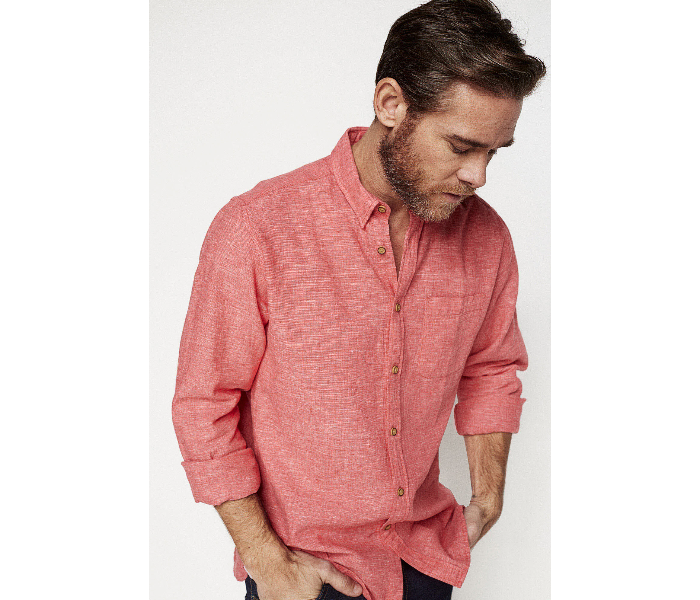 Springfield 099324760 XXL Linen Shirt for Men - Red - Zoom Image 3