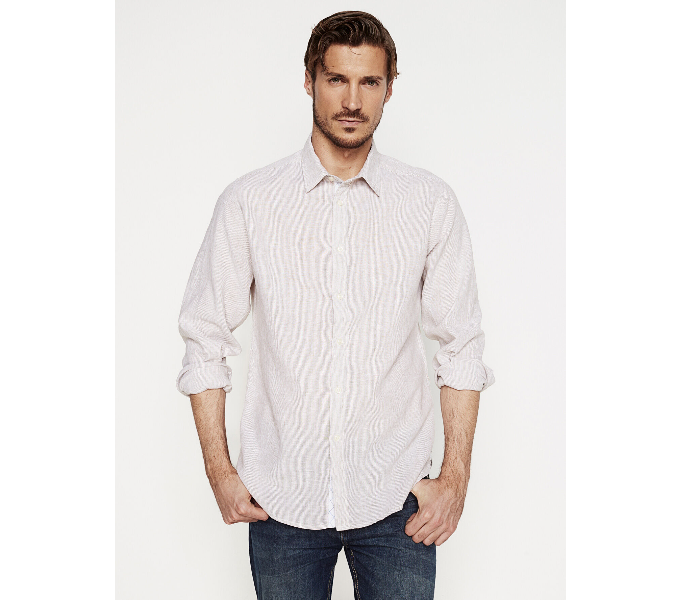 Springfield 099325552 XXL Linen Shirt for Men - Beige - Zoom Image 3