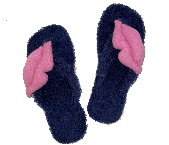 Casual LFV101 US 08 Daily Wear Soft Flat Home Slippers for Women - Navy Blue - Zoom Image