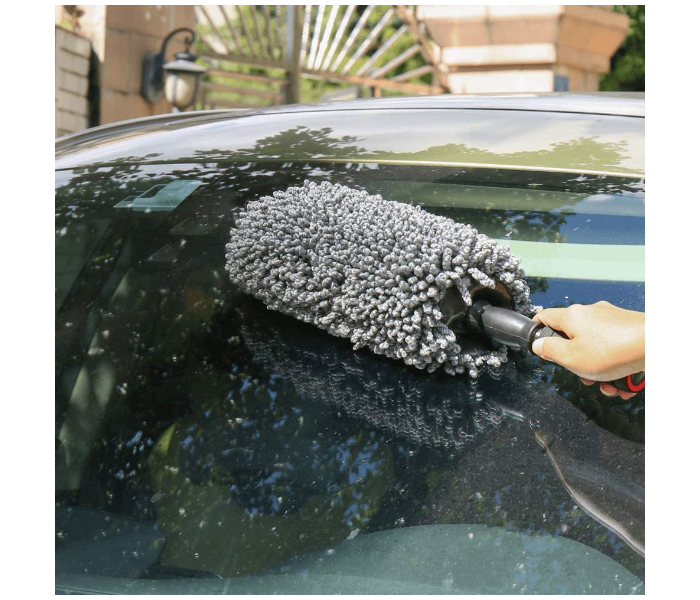 Super Soft Microfiber Car Duster with Extendable Handle - Grey - Zoom Image 2