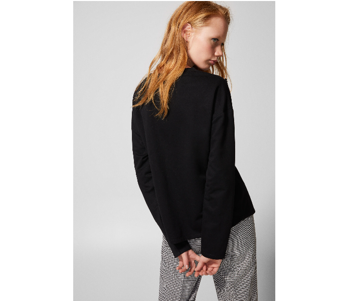 Springfield 108411901 Medium  Sweat Shirt for Women - Black - Zoom Image 3