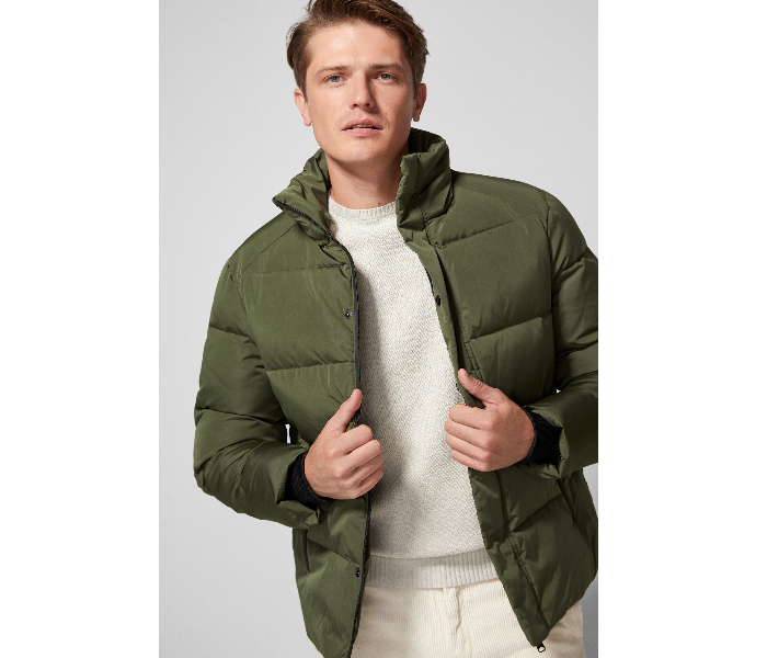 Springfield 095426827 Large Nylon Sports Jacket for Men - Dark Green - Zoom Image 1