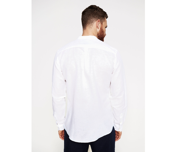 Springfield 099333699 Small Linen Shirt for Men - White - Zoom Image 4