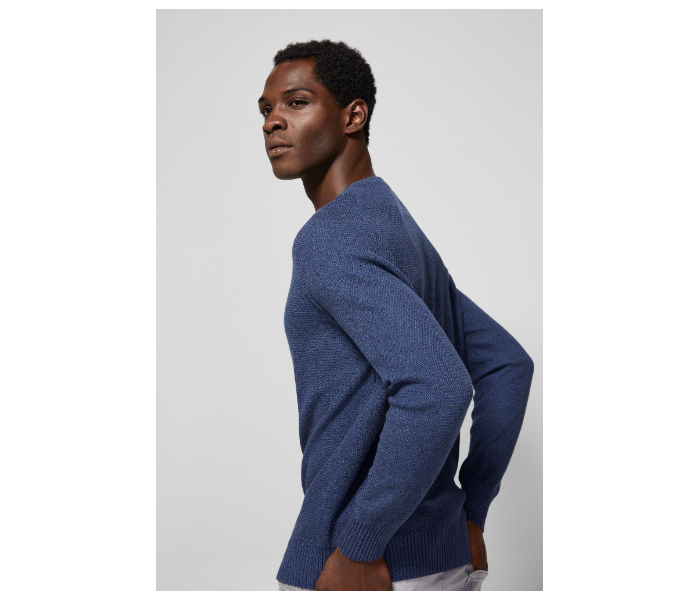 Springfield 003425813 Medium Basic Winter Knitwear for Men - Medium Blue - Zoom Image 3