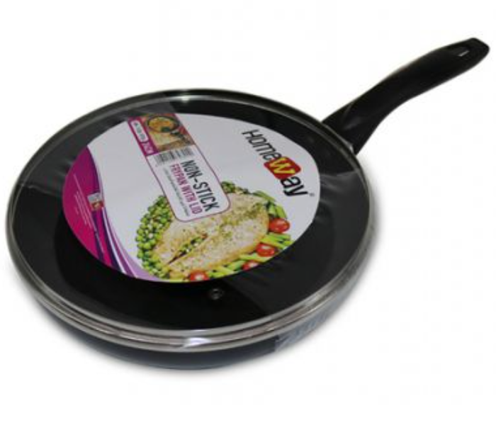 Homeway HW1103 30cm Frypan With Lid - Black - Zoom Image