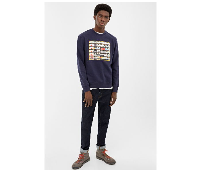 Springfield 009622912 Small Sweatshirt for Men - Medium Blue - Zoom Image 1