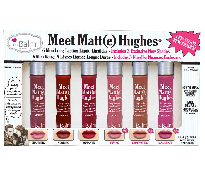 The Balm TBM107COS00384 Set of 6 Meet Matte Hughes Mini Lipstick Kit - Zoom Image 1