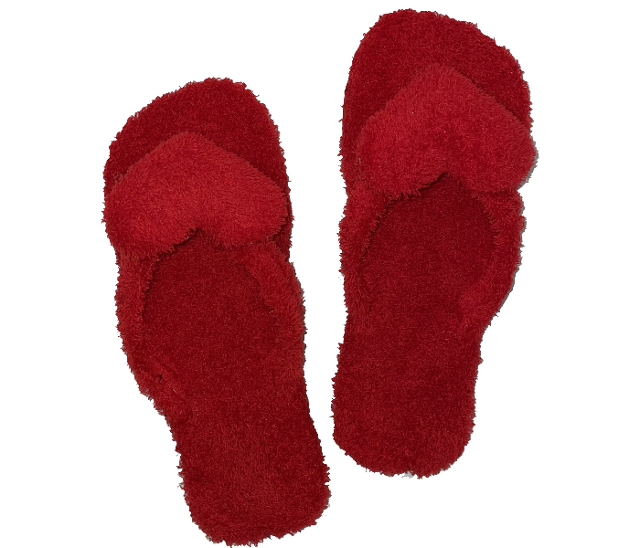 Casual LFV58 US 09 Daily Wear Soft Flat Home Slippers for Women - Red - Zoom Image