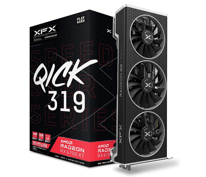 XFX Radeon RX 6700XT Speedster QICK319 12GB GDDR6 Gaming Graphics Card - Zoom Image 1