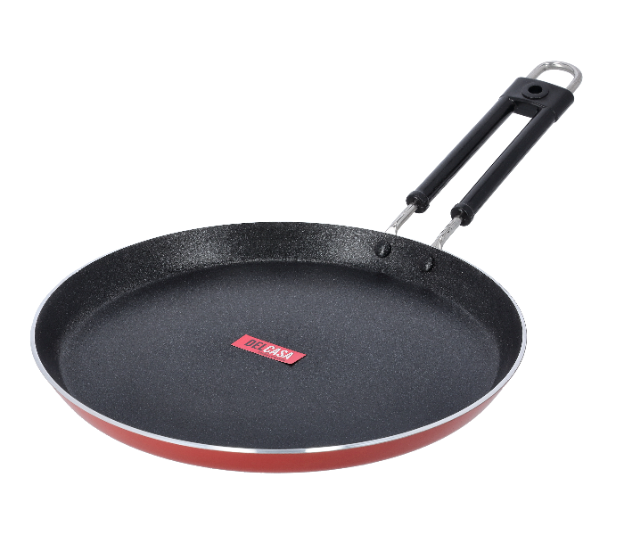 Delcasa DC1911 27cm Aluminum Nonstick Tawa - Red and Black - Zoom Image 1