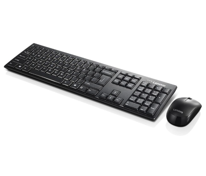 Lenovo KN100-K 100 Wireless Combo Keyboard and Mouse - Black - Zoom Image 1