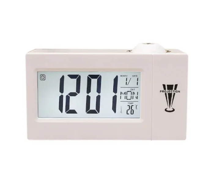 Generic Voice Control Alarm Clock With Projection - Off White - Zoom Image 1