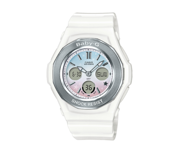 Casio Baby-G BGA-100ST-7ADR  Satrry Sky Series Dial Analog-Digital  Watch For Women - White - Zoom Image