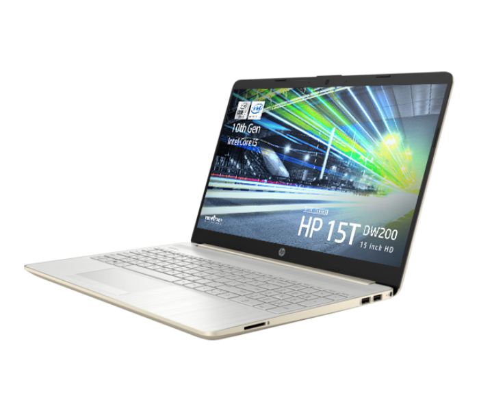 HP 15T-DW200 15.6 Inch HD Intel Core i5-1035G1 Processor 8GB RAM 256GB SSD Intel UHD Graphics Windows 10 - Pale Gold and Silver - Zoom Image 3