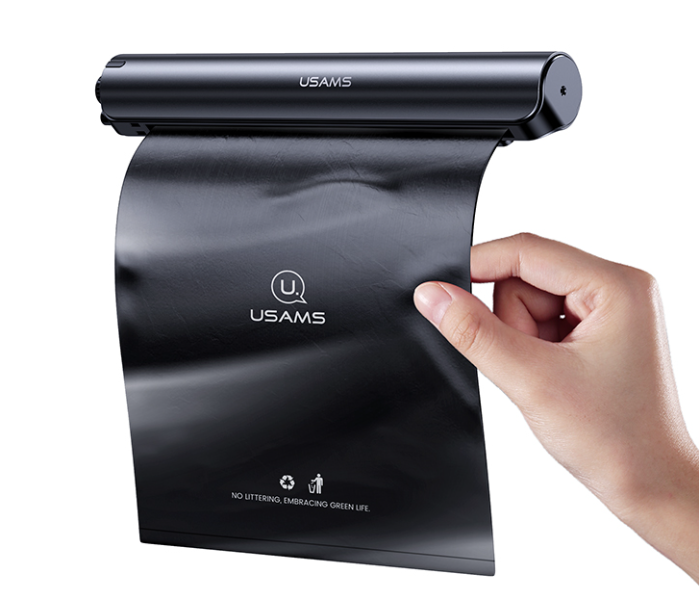 USAMS US-ZB192 Car Trash Bag Dispenser Rack with One Trash Bag Roll - Black - Zoom Image 2