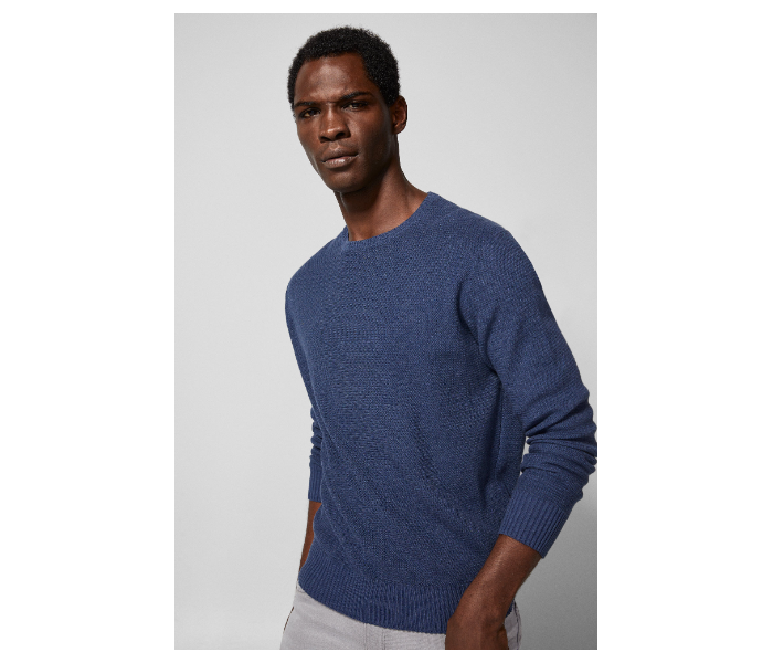 Springfield 003425813 Large Basic Winter Knitwear for Men - Medium Blue - Zoom Image 2