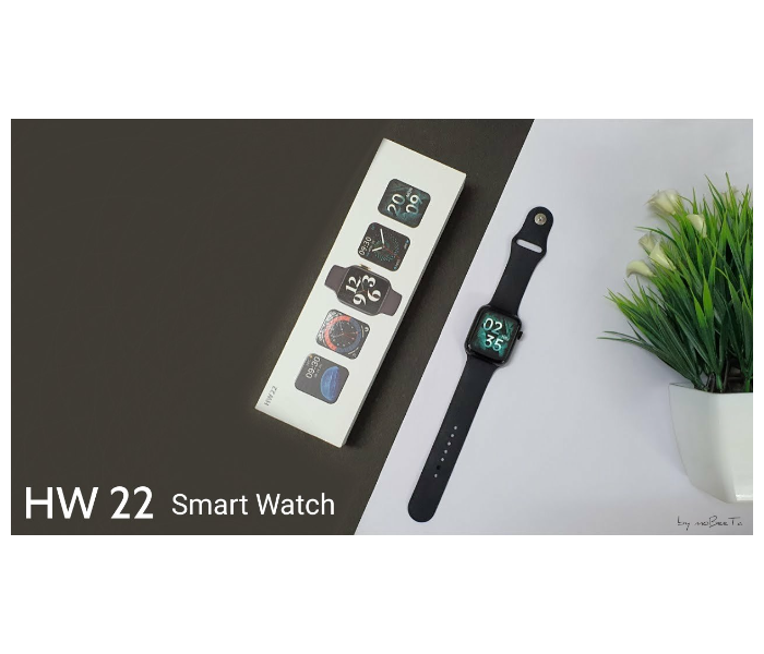 HW22 Full Screen Smart Watch - Black - Zoom Image 1