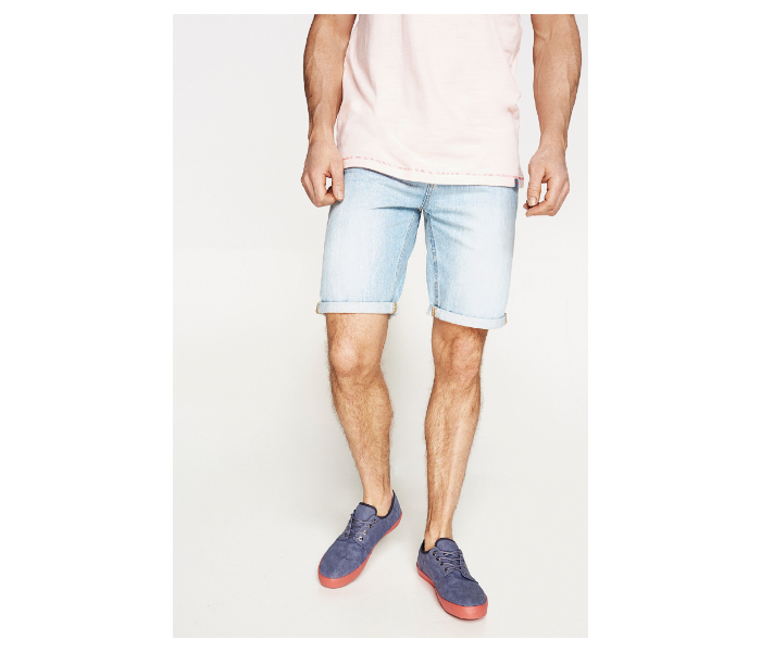 Springfield 001345515 EU30 Denim Bermudas for Men - Medium Blue - Zoom Image 2