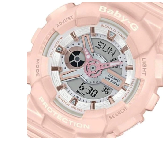 Casio Baby-G BA-110RG-4ADR White Dial Analog-Digital Watch For Women - Pink - Zoom Image 2