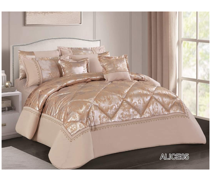 Stargold SG-CJL2001 Comforter Set Of 8 Pieces - Beige - Zoom Image