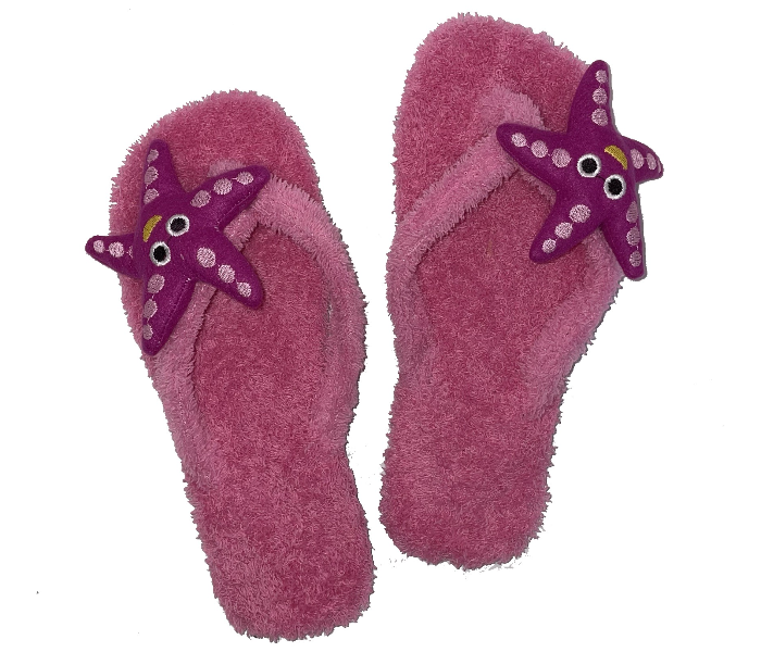 Casual LFV100 US 06 Starfish Design Daily Wear Soft Flat Home Slippers for Women - Pink - Zoom Image