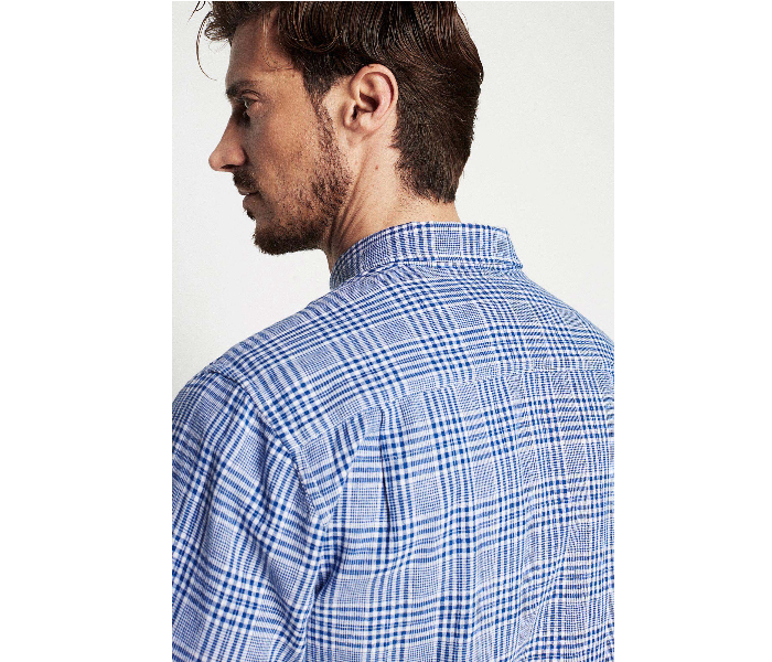 Springfield 099323912 XS Linen Shirt for Men - Medium Blue - Zoom Image 4