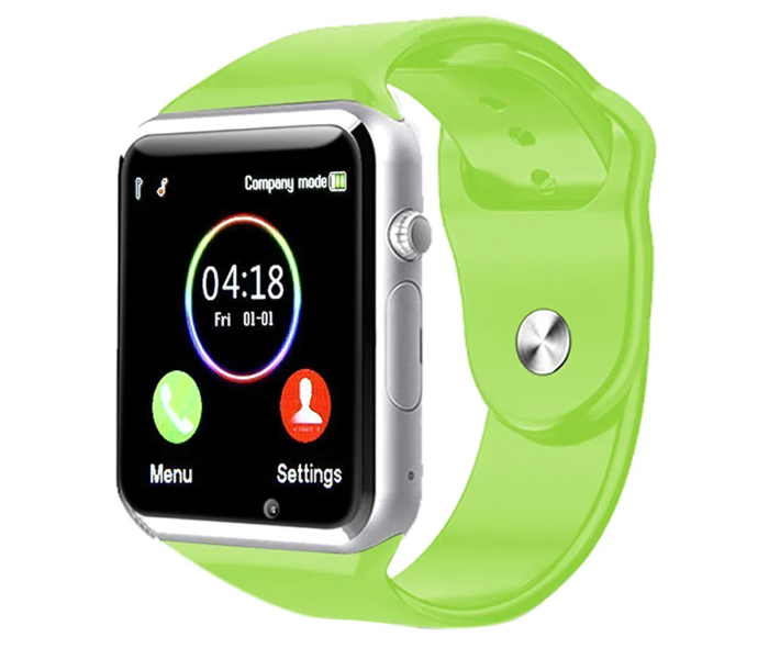 A1 Mobile Smart Watch with Memory and Sim Card Slot - Green - Zoom Image