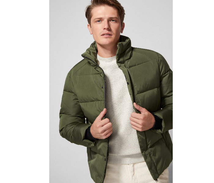 Springfield 095426827 XXL Nylon Sports Jacket for Men - Dark Green - Zoom Image 1