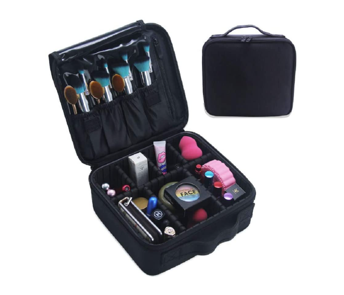 Buy Professional Travel Makeup Bag Cosmetic Cases with Adjustable  Compartment Organizer Portable Storage Bag for Cosmetics Makeup Brushes Toiletry  Travel Accessories Gift for Girls Women Online at Best Prices in India 