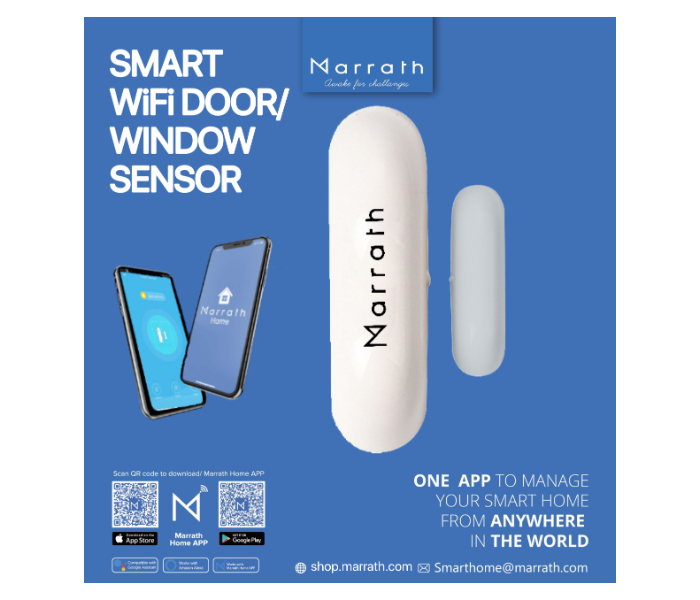 Marrath Smart Wifi Home Door, Window, Safe, Locker Sensor -  White - Zoom Image 1