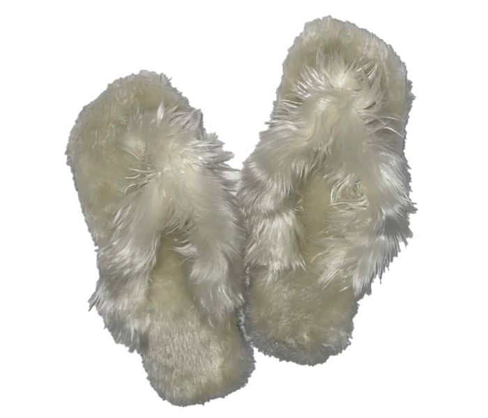 Casual LFV56 US 09 Daily Wear Soft Flat Home Slippers for Women - Off White - Zoom Image