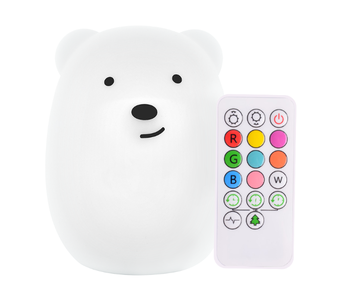 LumiPets 1809 Bear with Remote Control for Kids - White - Zoom Image