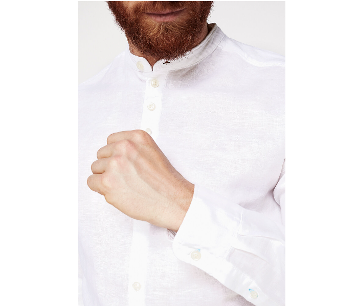 Springfield 099333699 XXL Linen Shirt for Men - White - Zoom Image 2