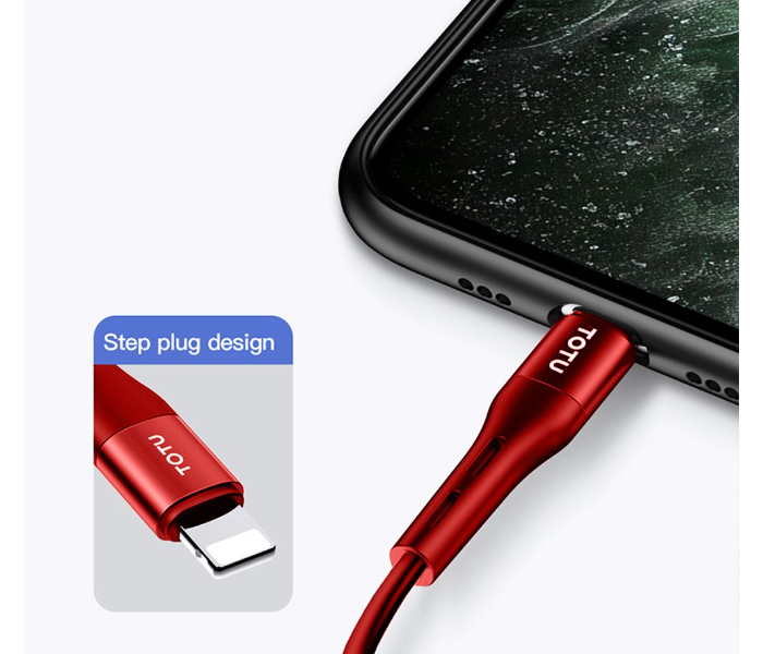 TOTU BPD-002-RD 30W 1 Meter Soft Series USB-C Lightning Fast Charging Cable - Red - Zoom Image 5