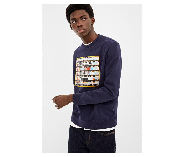 Springfield 009622912 Small Sweatshirt for Men - Medium Blue - Zoom Image 2