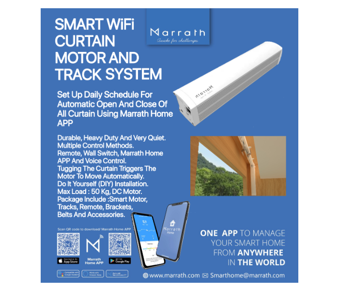 Marrath Smart Wifi Window Curtain Motor and Track System - 3.2 Meter - Zoom Image 5