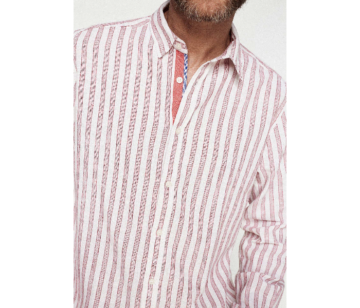 Springfield 099325560 XXL Linen Shirt for Men - Red - Zoom Image 4