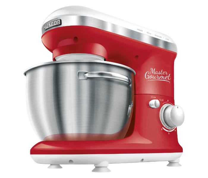 Sencor STM 3624RD 600W 4 Litre Stand Mixer - Red and Silver - Zoom Image 2