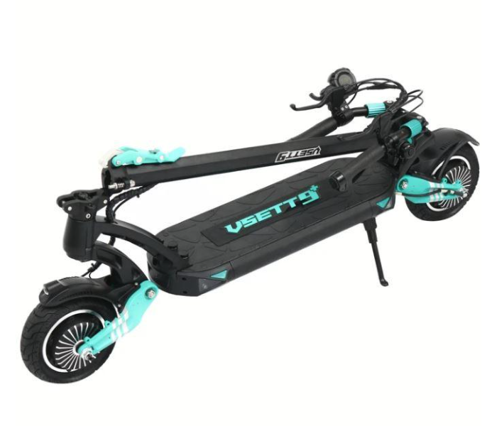 For All 1300W VSETT 9 Plus Foldable Electric Scooter - Black and Blue - Zoom Image 3