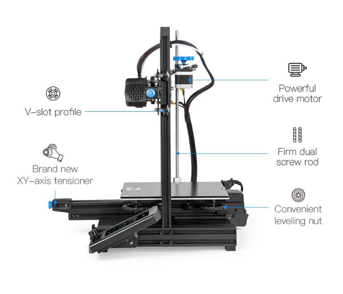 Creality Ender 3-V2 3D printer - Black - Zoom Image 3