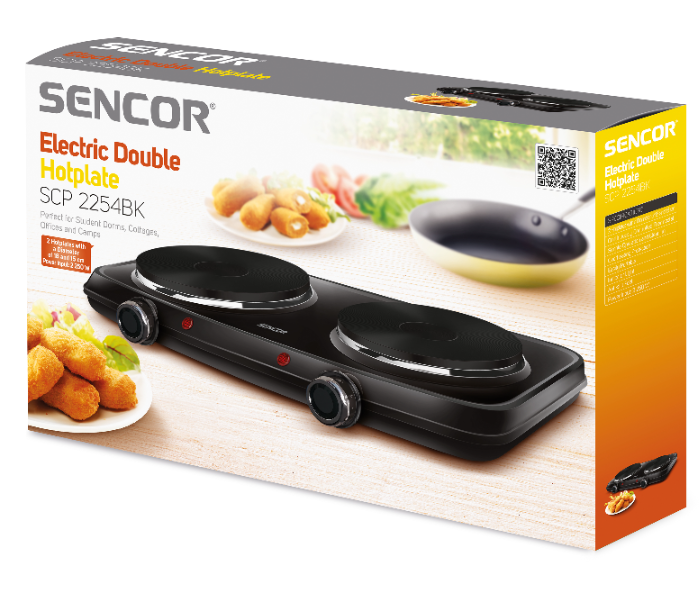 Sencor SCP 2254BK 2250W Electric Double Hotplate Cooker - Black - Zoom Image 3