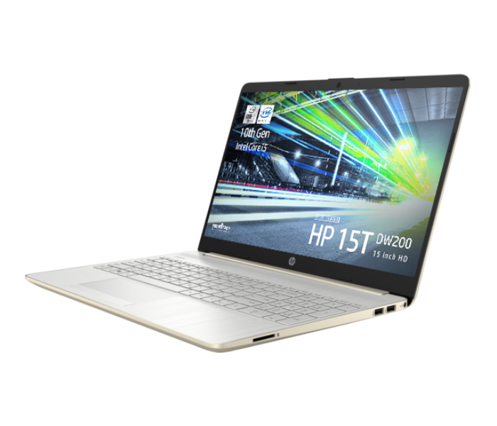 HP 15T-DW200 15.6 Inch Intel Core i5-1035G1 10th Generation 16GB RAM 512GB SSD Intel UHD Graphics Windows 10 Home - Pale Gold and Silver - Zoom Image 3